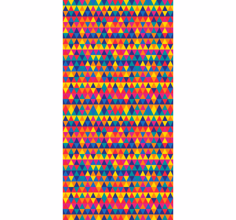 Geometric wallpaper colorful triangles pattern - TenStickers