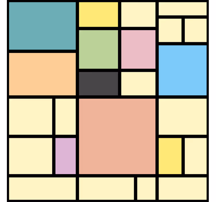 Geometric wallpaper in lively geometry - TenStickers