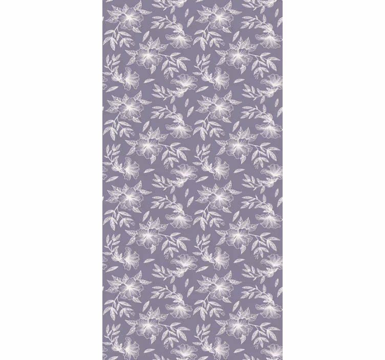 Textured wallpaper lilac floral design - TenStickers