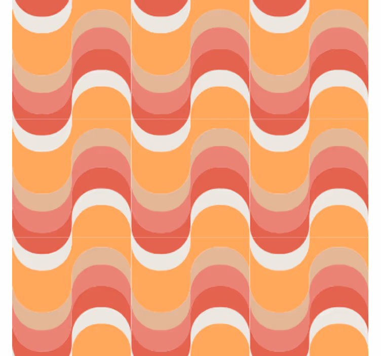 Retro wallpaper with vibrant wave design - TenStickers