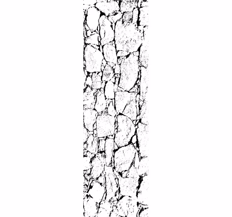 Cracked grey marble effect wallpaper - TenStickers