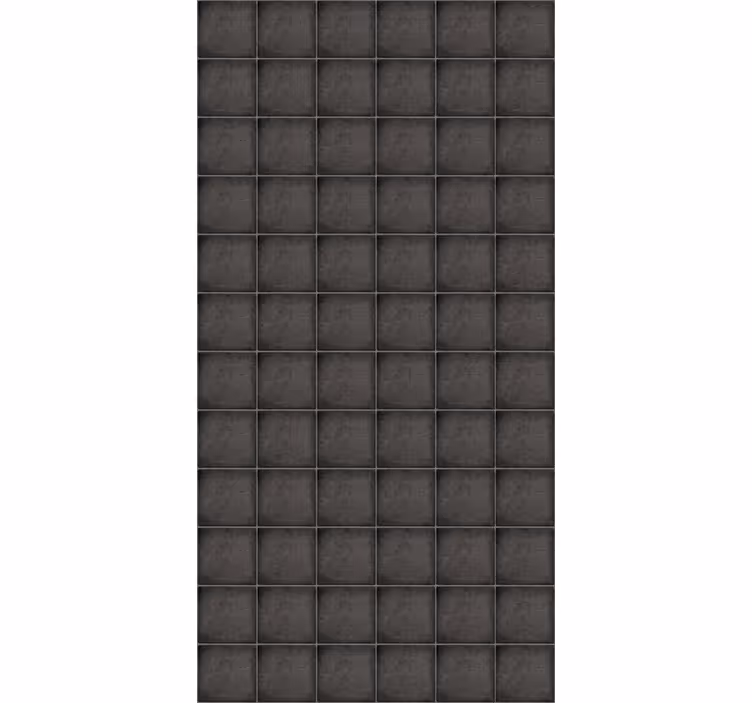 Tile effect wallpaper black stone square bricks - TenStickers