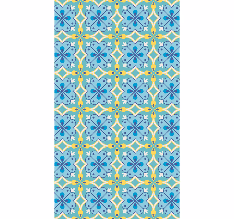 Blooming elements tile effect wallpaper - TenStickers