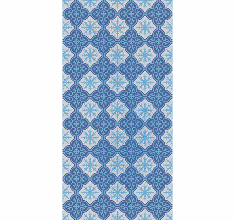 Tile effect wallpaper snowflake design - TenStickers