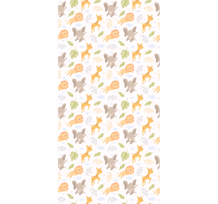 Children's wallpaper nordic minimalistic safari - TenStickers