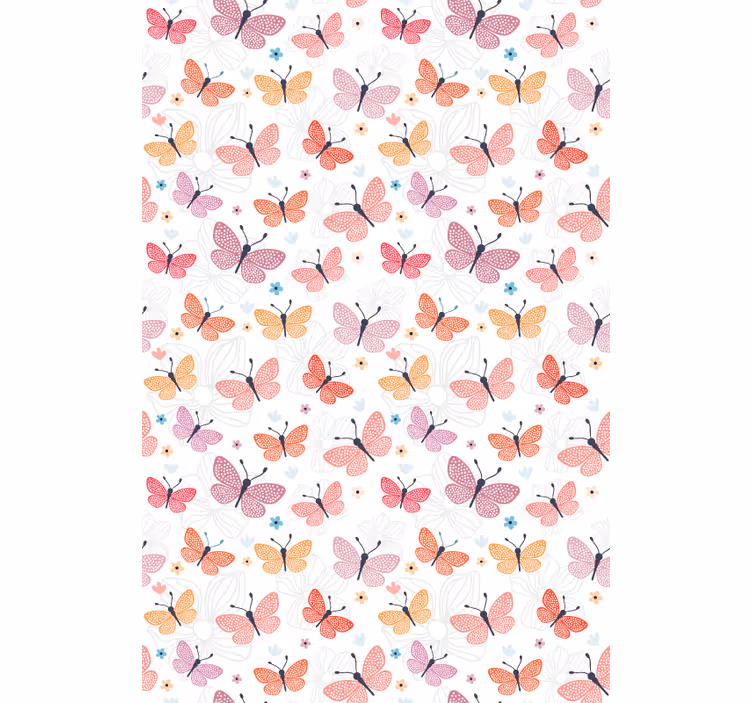 Children's wallpaper butterflies in flight - TenStickers