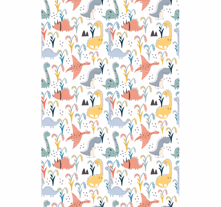 Children's wallpaper with scandinavian colorful design - TenStickers