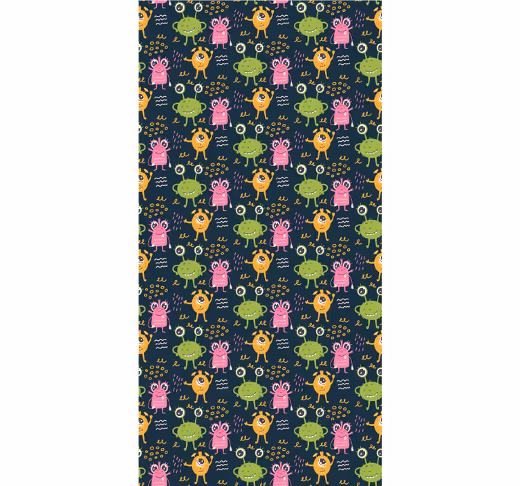 Children's wallpaper funny colorful aliens design - TenStickers