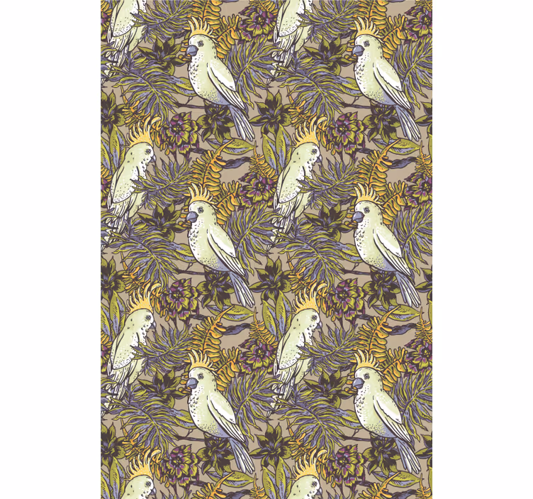 Children's wallpaper amazonic parrots scandinavian style - TenStickers