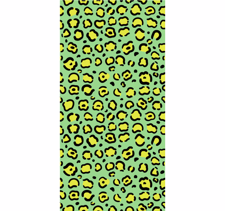 Children's wallpaper colorful leopard on pistachio - TenStickers