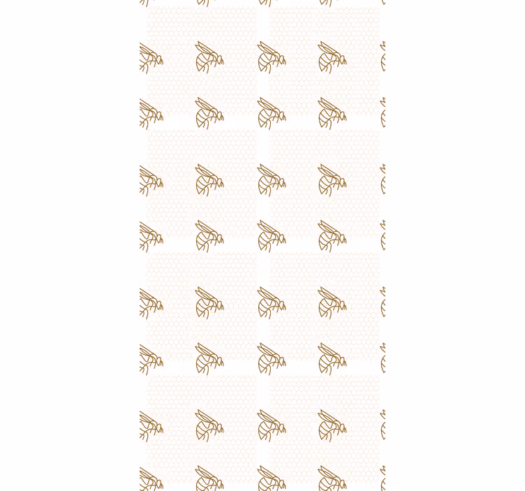 Children's wallpaper with elegant bee illustration - TenStickers