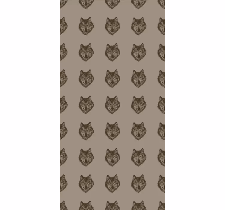 Children's wallpaper featuring the european wolf - TenStickers