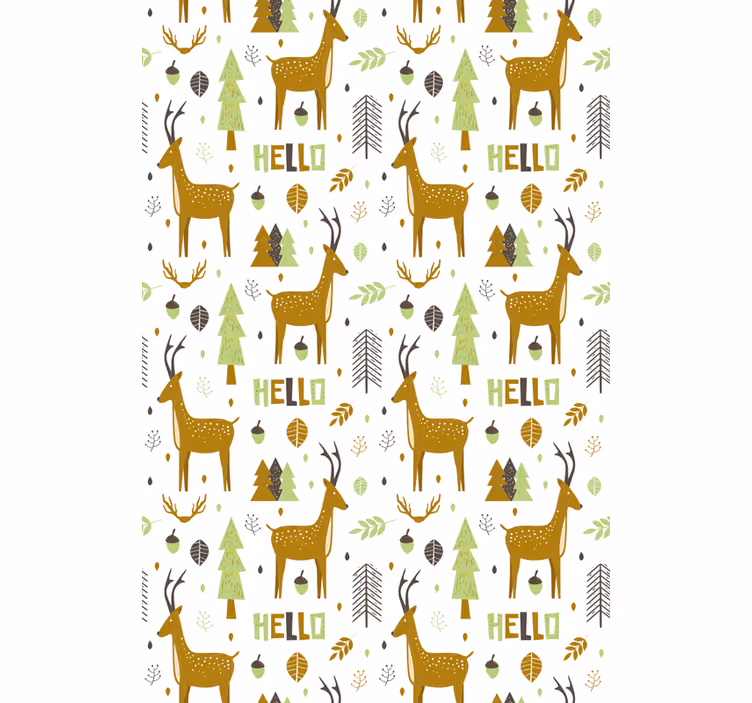 Children's wallpaper nordic forest welcome - TenStickers