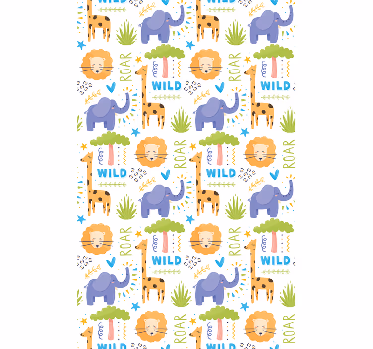 Children's wallpaper safari animal designs - TenStickers