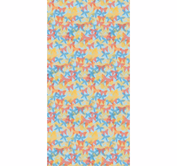 Children's wallpaper in orange, yellow and blue - TenStickers