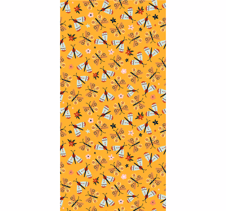 Children's wallpaper in yellow traditional design - TenStickers