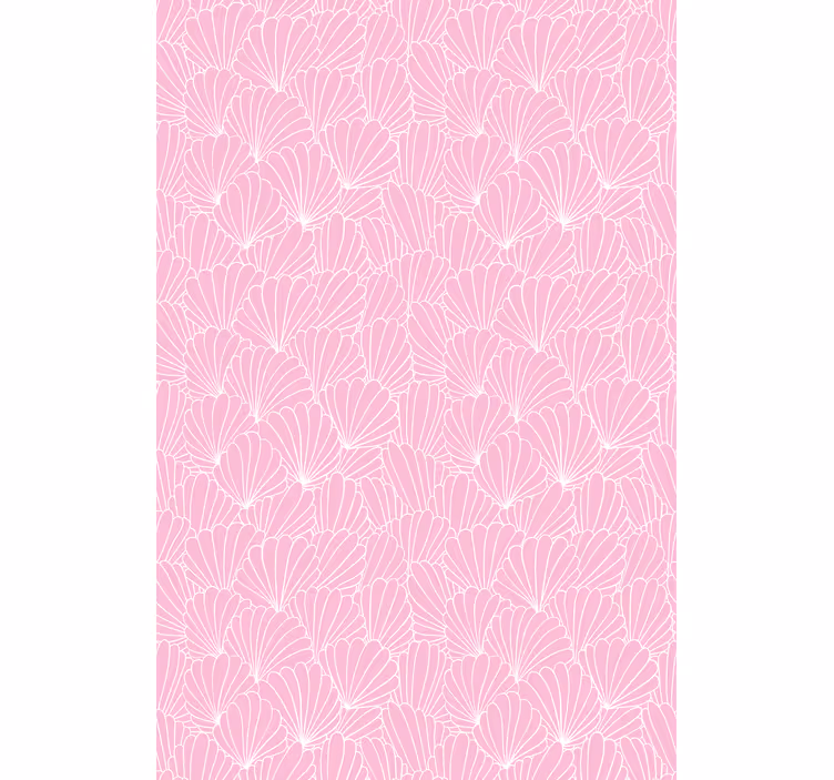 Children's wallpaper in pink shell pattern - TenStickers
