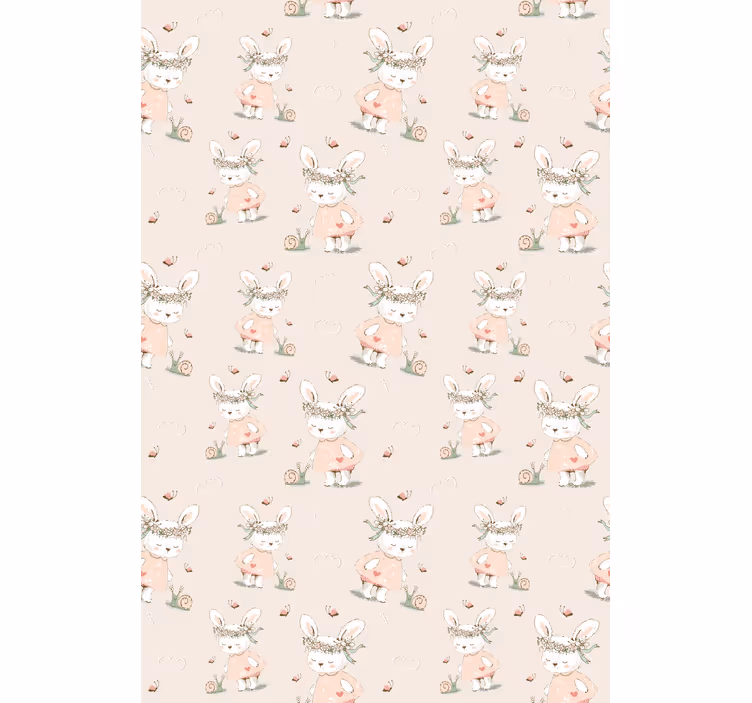 Children's wallpaper with adorable bunny characters - TenStickers