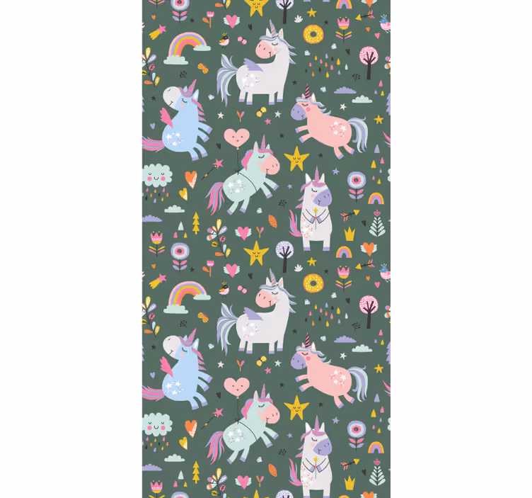 Children's wallpaper fantasy unicorn designs - TenStickers
