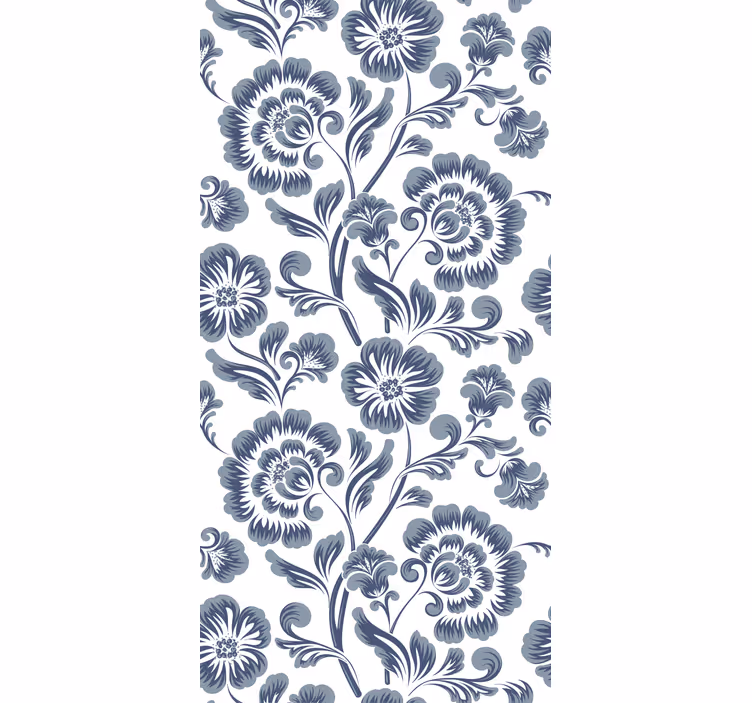Hallway wallpaper with elegant gray patterns - TenStickers