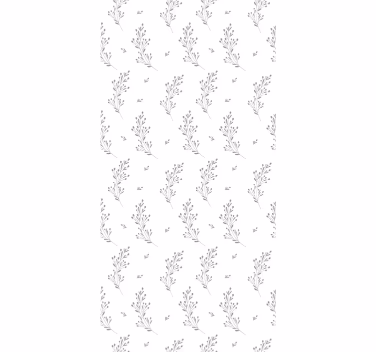 Hallway wallpaper with delicate floral design - TenStickers
