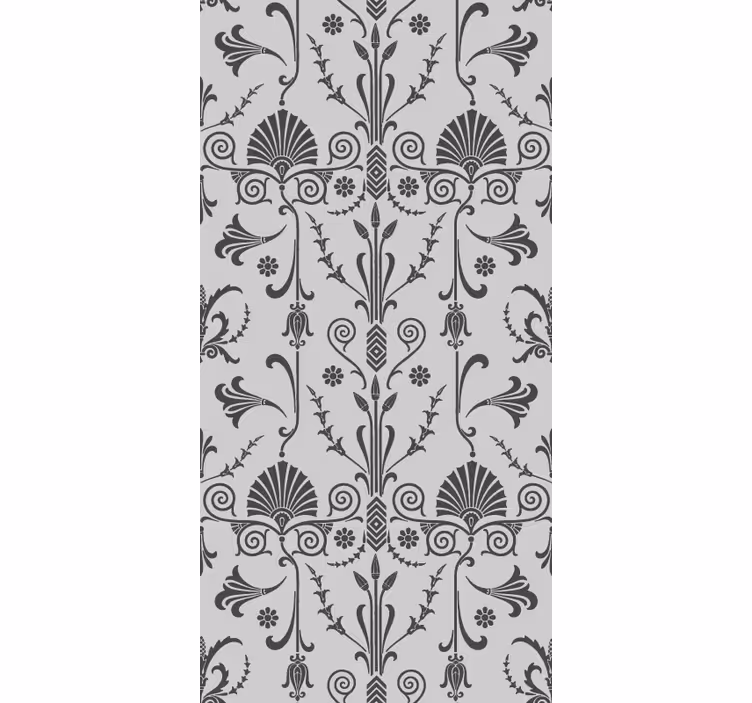 Hallway wallpaper graceful floral designs - TenStickers