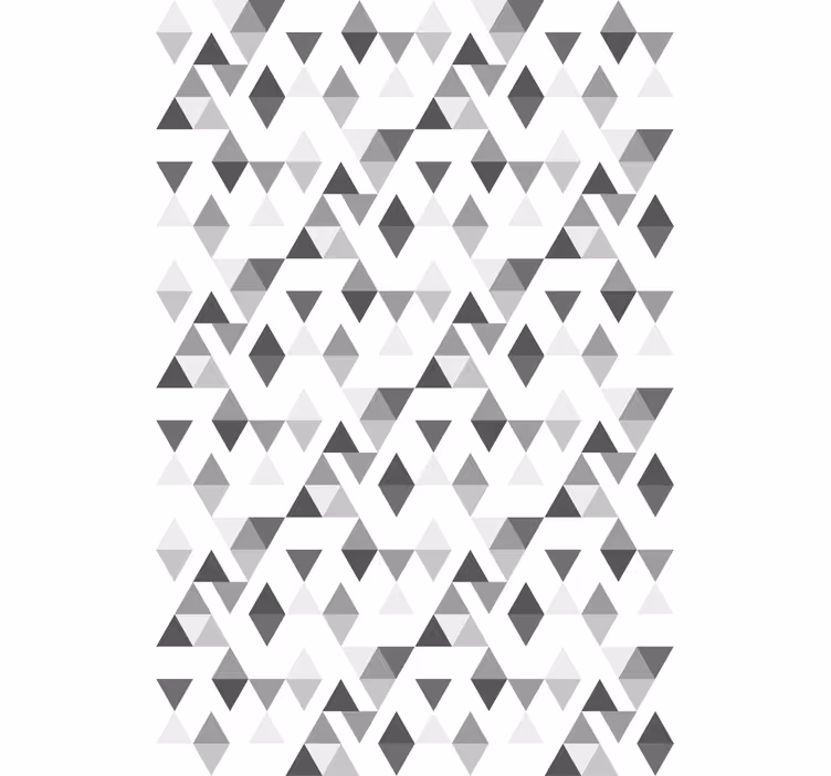 Nordic wallpaper light grey and white triangles pattern - TenStickers
