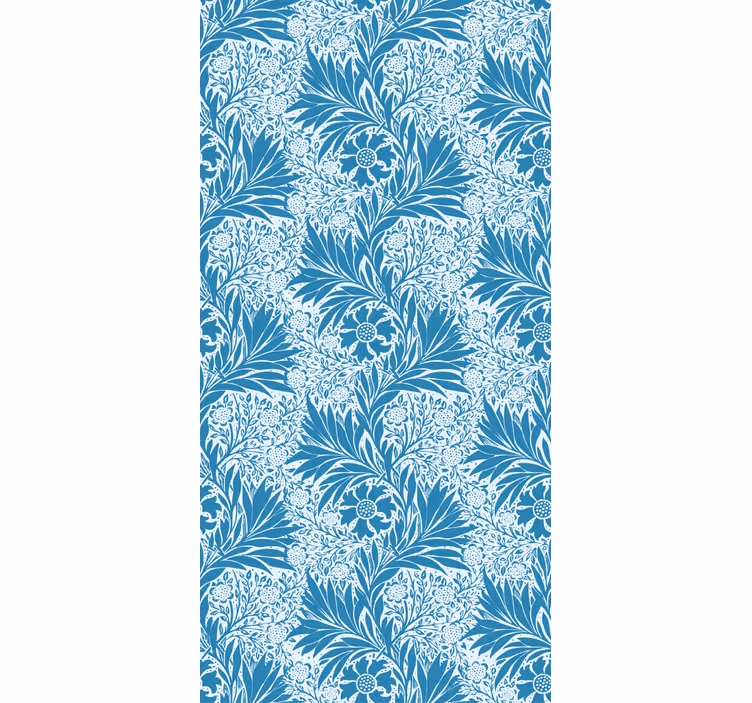 Classic wallpaper in blue victorian style - TenStickers