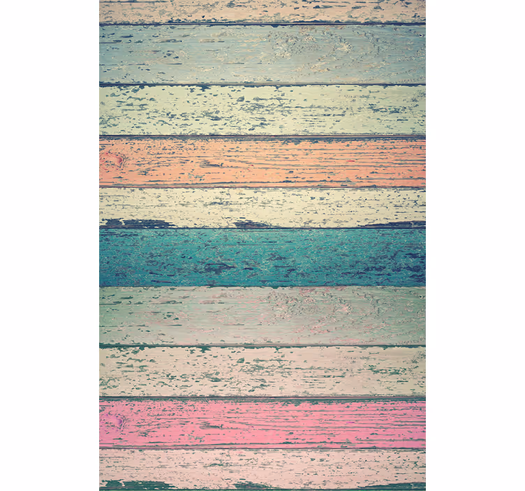 Rustic wallpaper in pale light wood - TenStickers