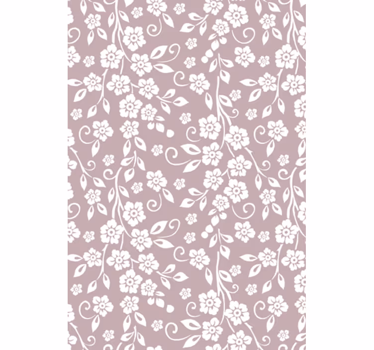 Living area wallpaper with elegant floral design - TenStickers