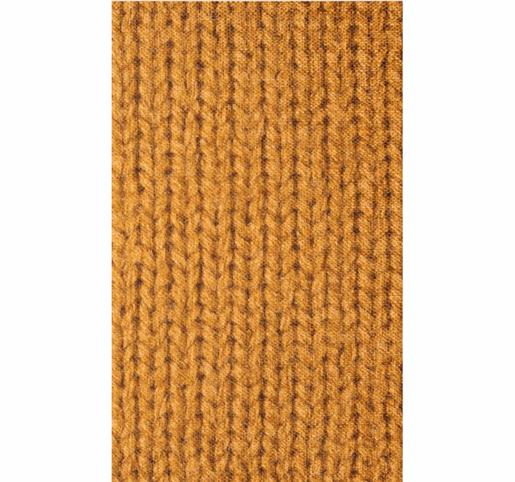 Living area wallpaper in orange natural fiber look - TenStickers