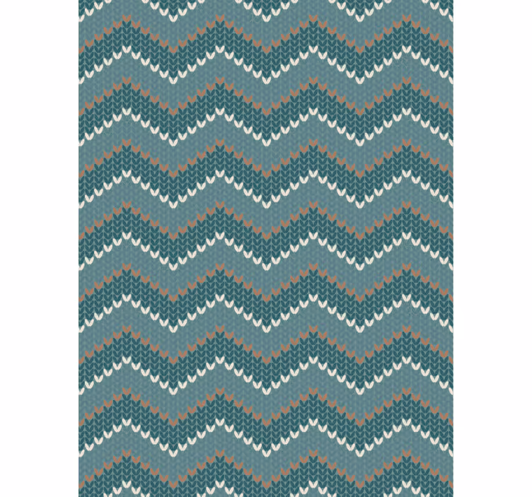 Living area wallpaper in blue natural fiber look - TenStickers