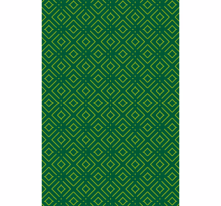 Living area wallpaper geometric green design - TenStickers