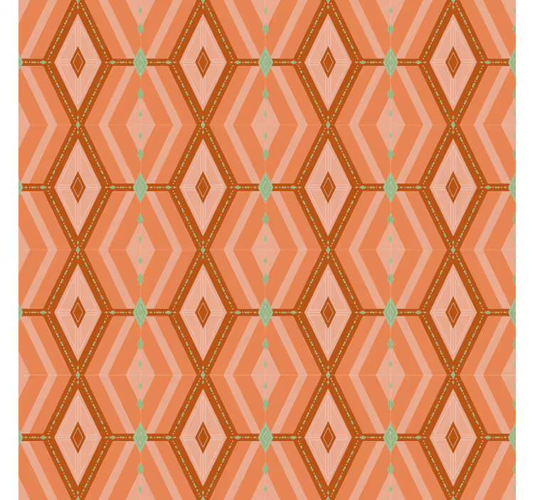 Living area wallpaper geometric hexagonal design - TenStickers