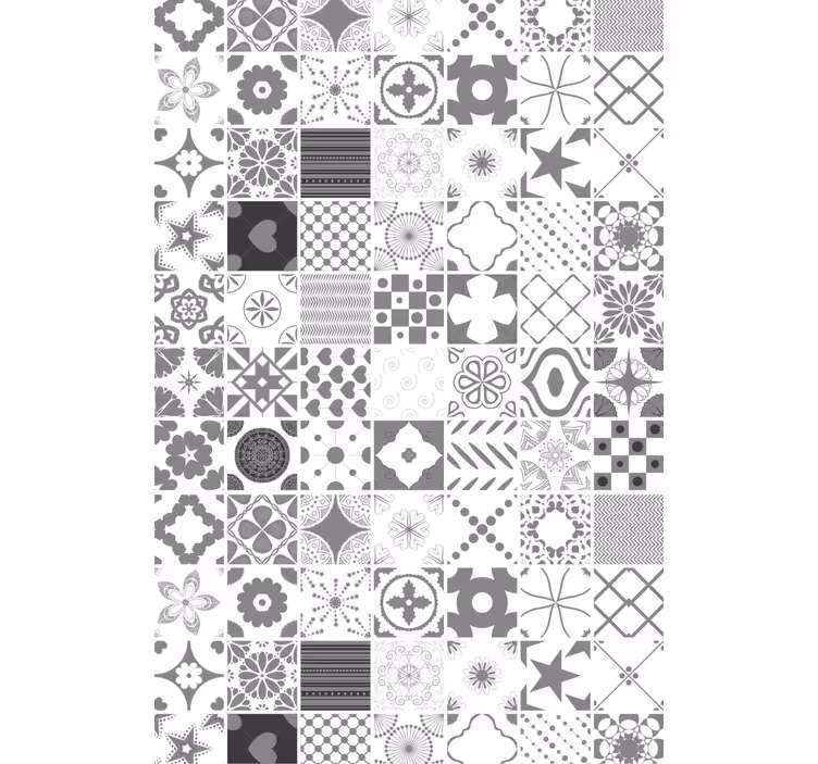 Living area wallpaper patterned monochrome texture - TenStickers
