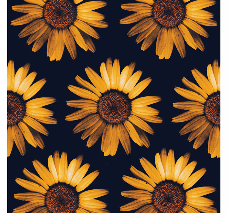 Flowers wallpaper yellow sunflower design - TenStickers
