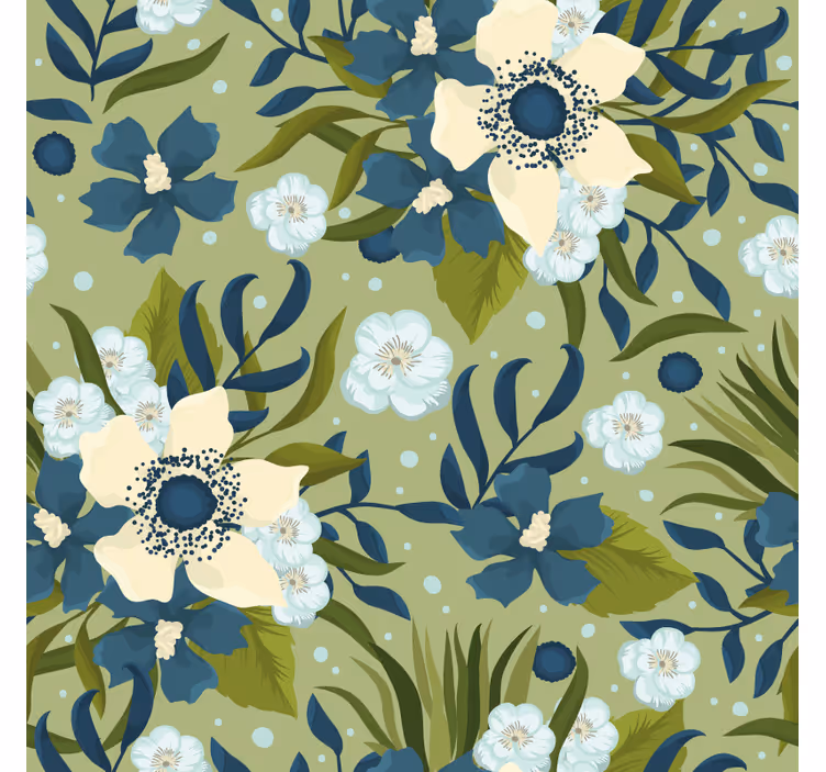 Flowers wallpaper summer colorful flower design - TenStickers