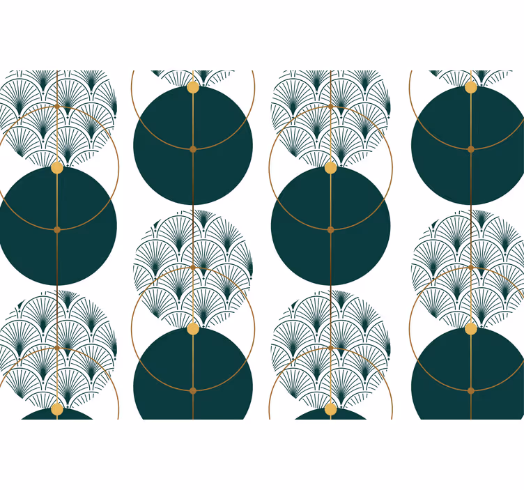 Geometric wallpaper glamour style geo art - TenStickers