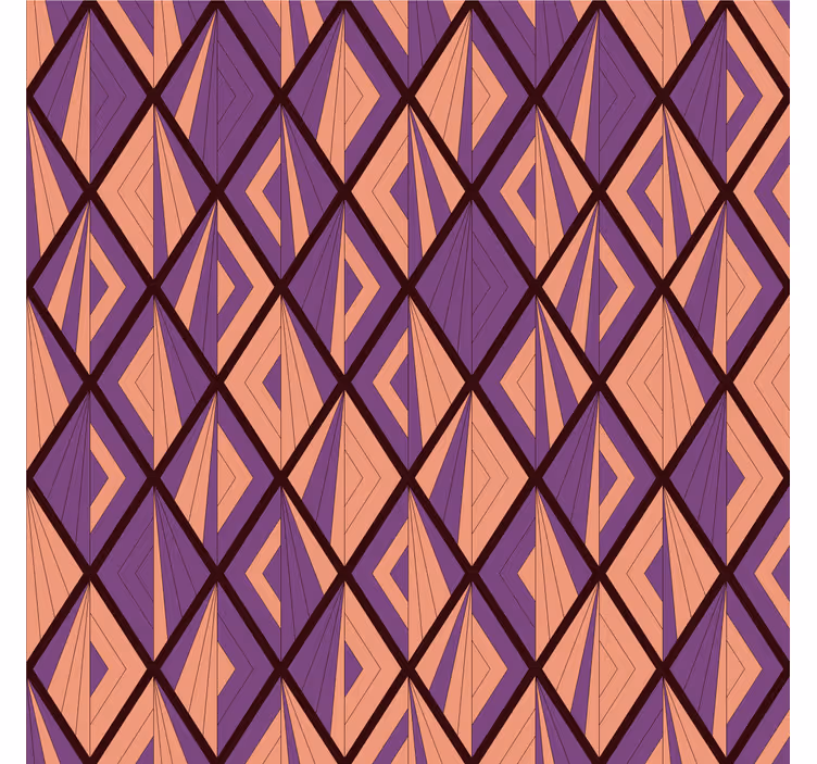 Geometric wallpaper with diamond pattern design - TenStickers