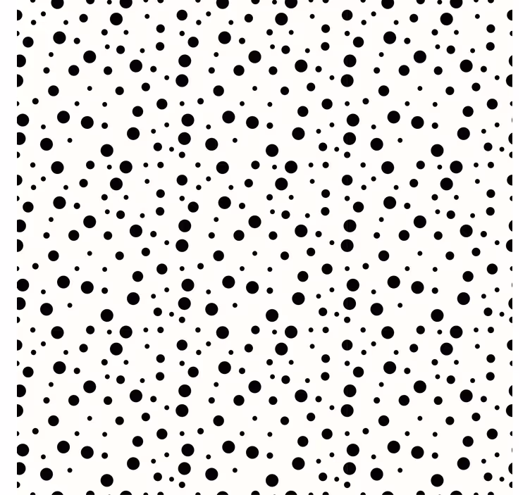 Geometric wallpaper monochrome dot pattern - TenStickers