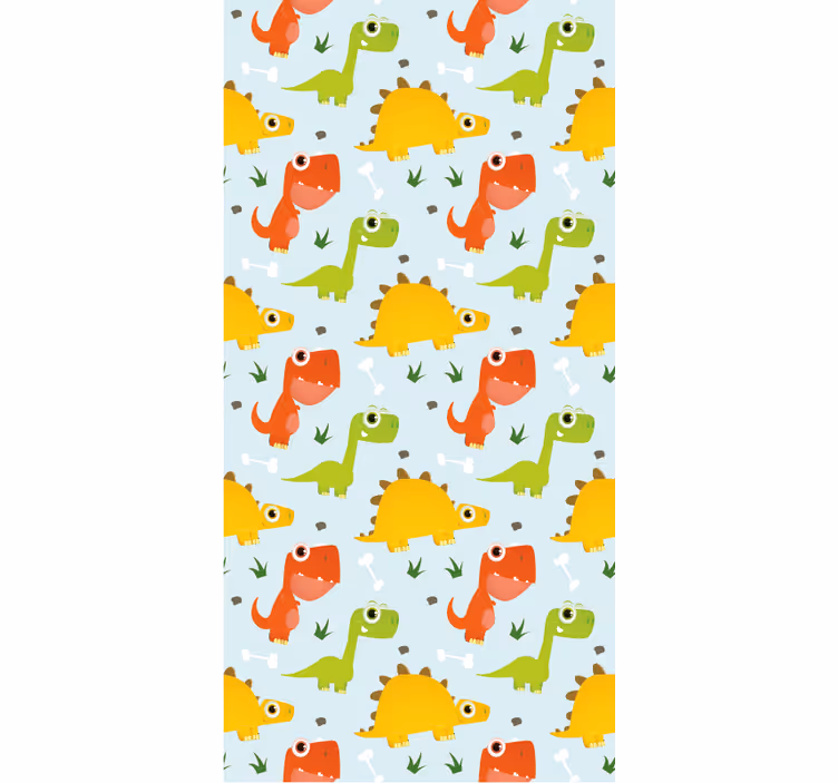 Dinosaurs wallpaper small dino design - TenStickers