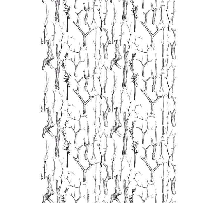 Wallpaper of a tree with gray trunks - TenStickers