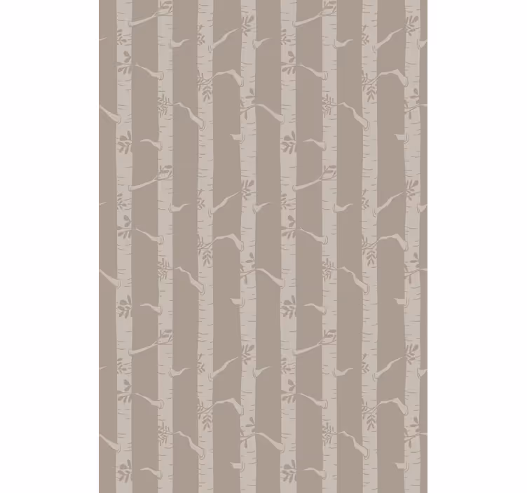 Wallpaper of a tree in a thin scandinavian pattern - TenStickers