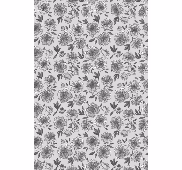 Wallpaper office gray carnation - TenStickers