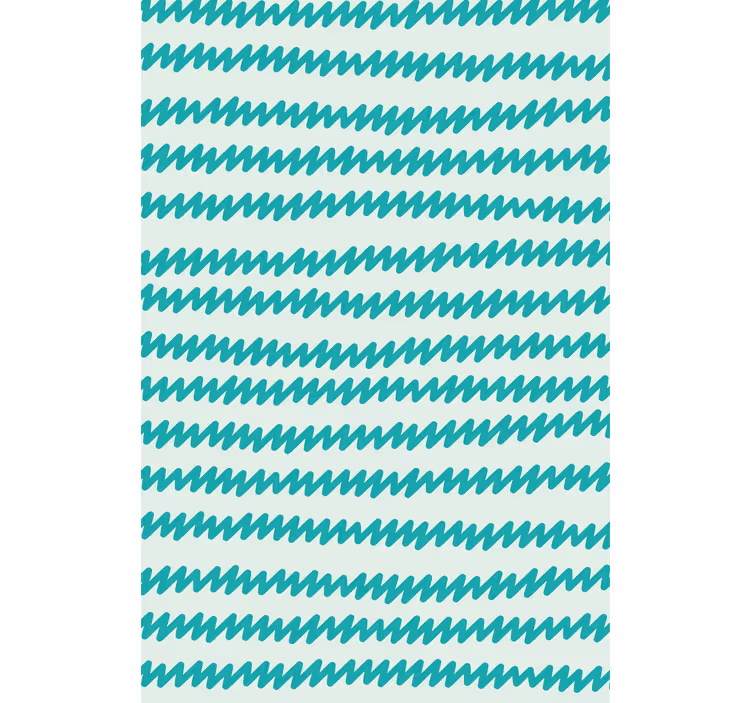 Wallpaper office aquamarine and white zigzag design - TenStickers