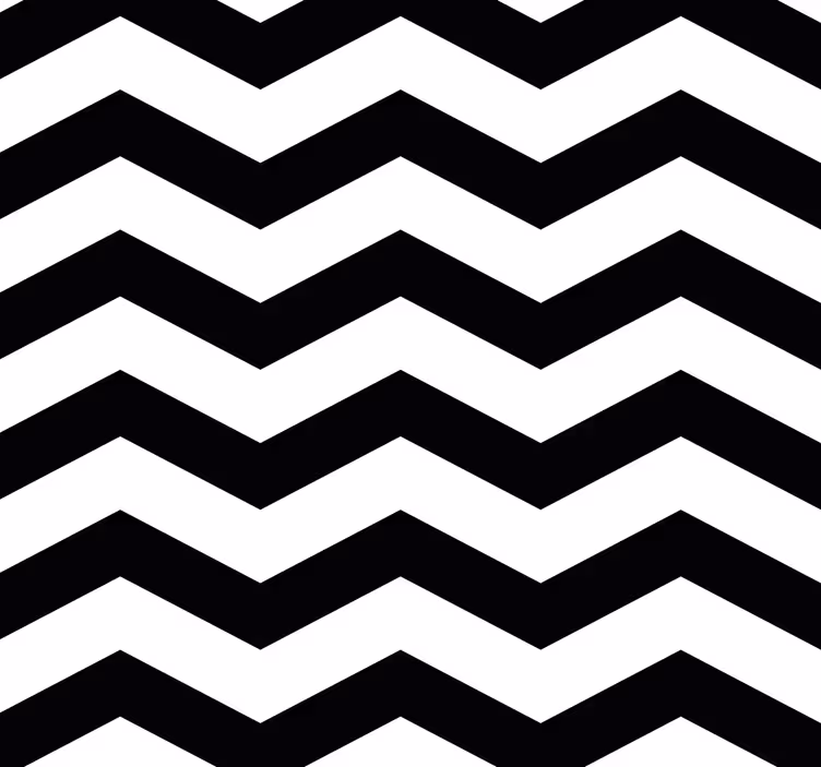 Kitchen wallpaper white and black chevron pattern - TenStickers