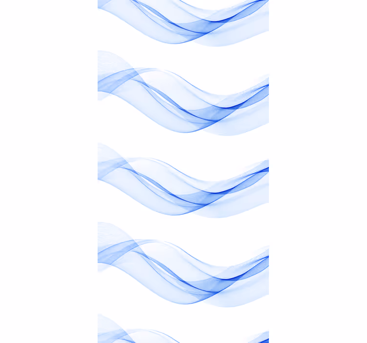 Contemporary wallpaper in abstract blue wave - TenStickers