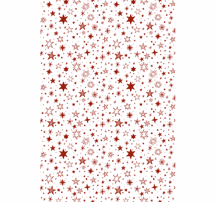 Contemporary wallpaper red watercolor star - TenStickers