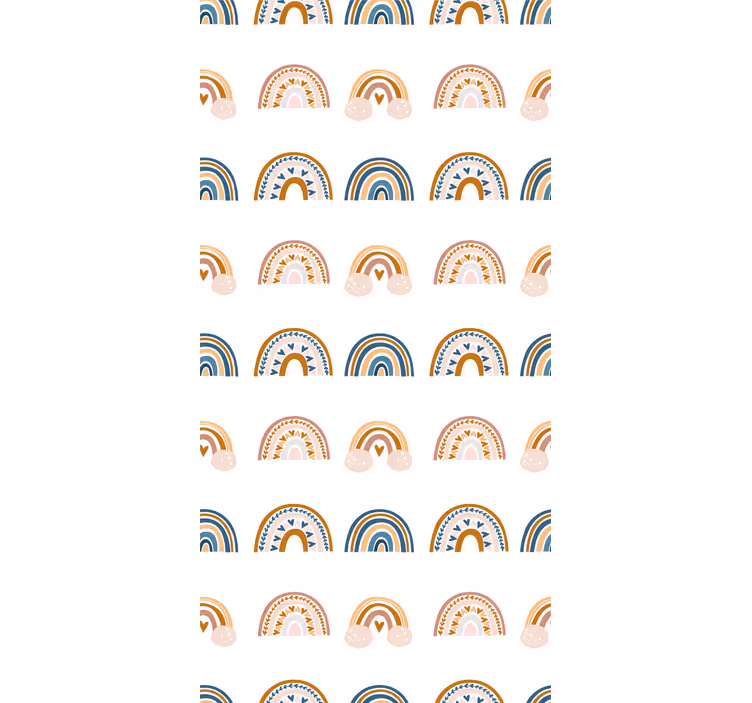 Children's wallpaper with nordic rainbow designs - TenStickers
