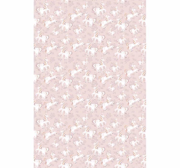 Children's wallpaper beige unicorn fantasy - TenStickers